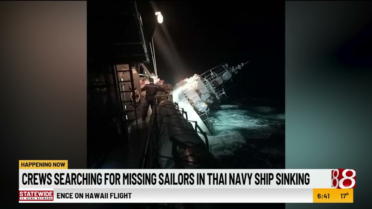 Crews searching for missing sailors in Thai navy ship sinking