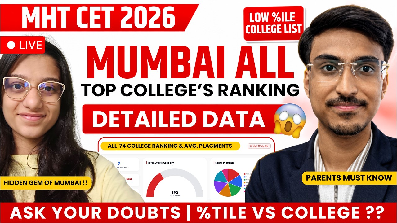 Top Engineering Colleges in Mumbai 2026 | Cutoff, Placement & Fees 🔥 | Detailed Analysis #mhtcet2026