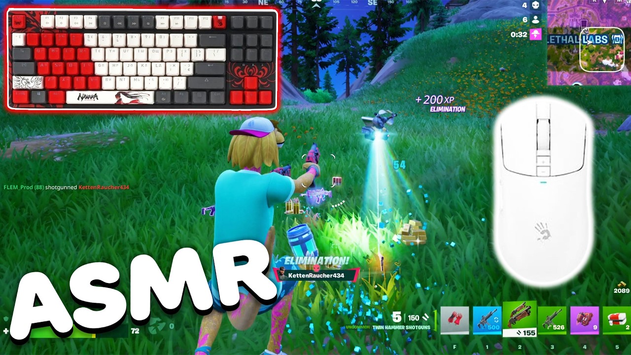 Showing off my ASMR SKILL IN FORTNITE | Keyboard sounds