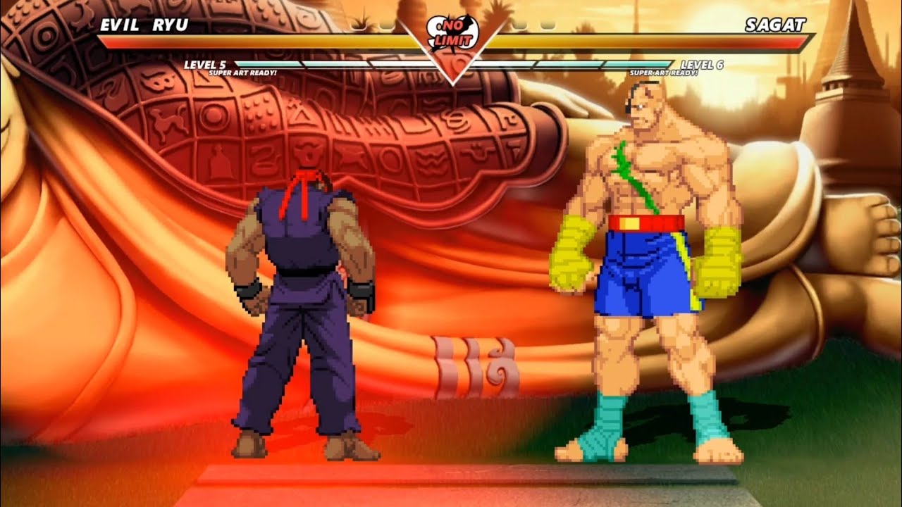 EVIL RYU vs SAGAT - Very exciting fight ❗
