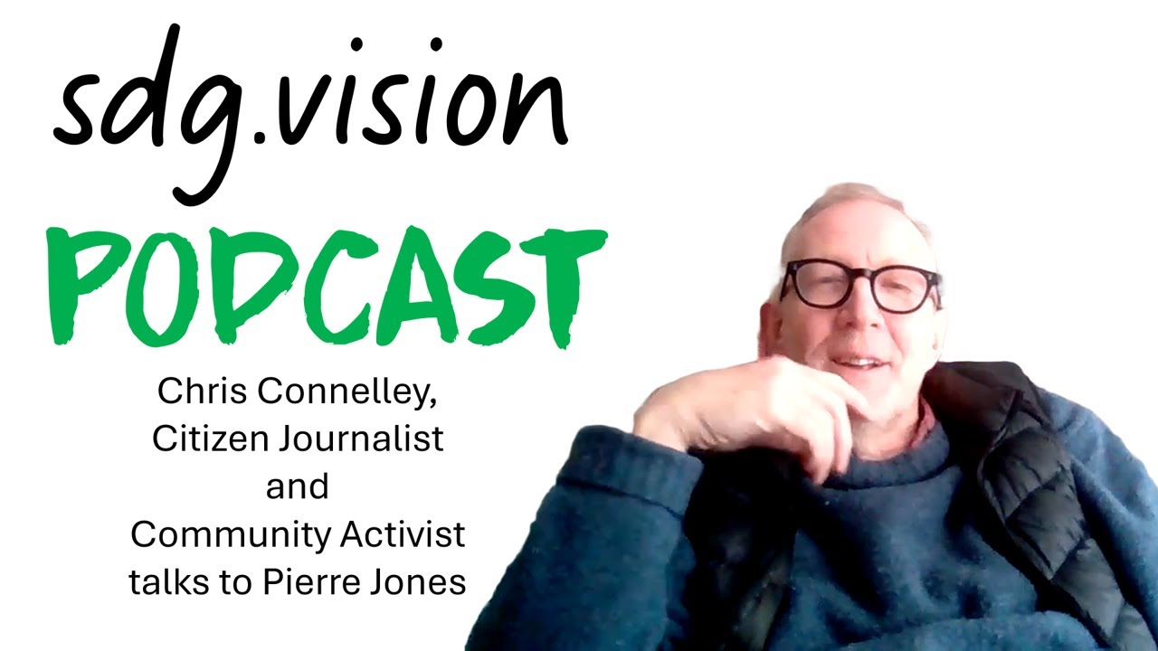 Chris Connelley, community activist and citizen journalist talks with Pierre Jones