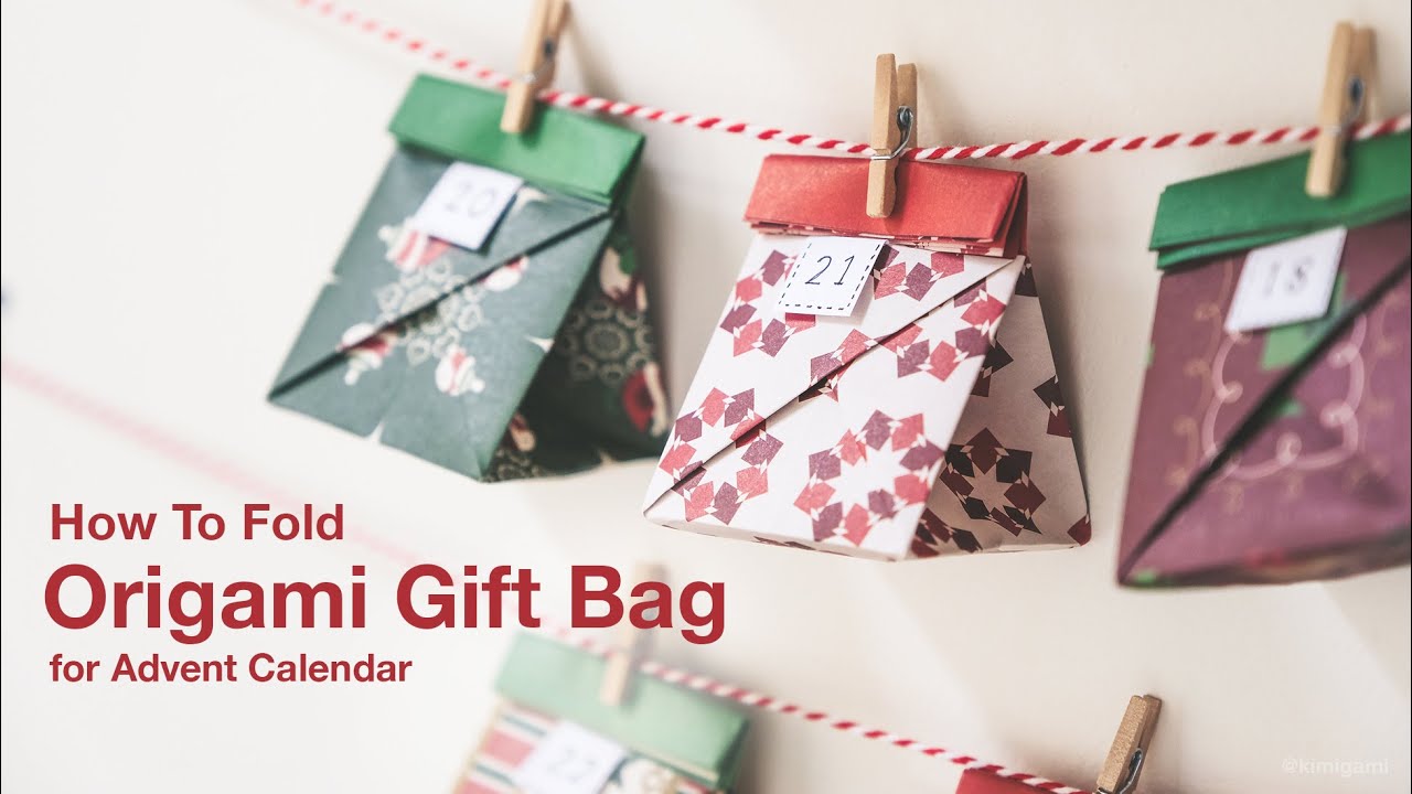How to fold Origami Gift Bag for Advent Calendar