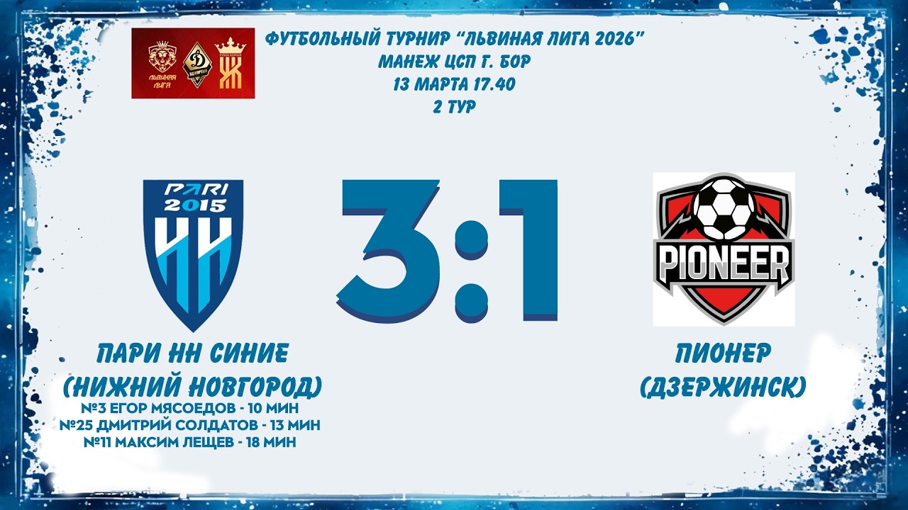Пари НН Синие (Нижний Новгород) - Пионер (Дзержинск)