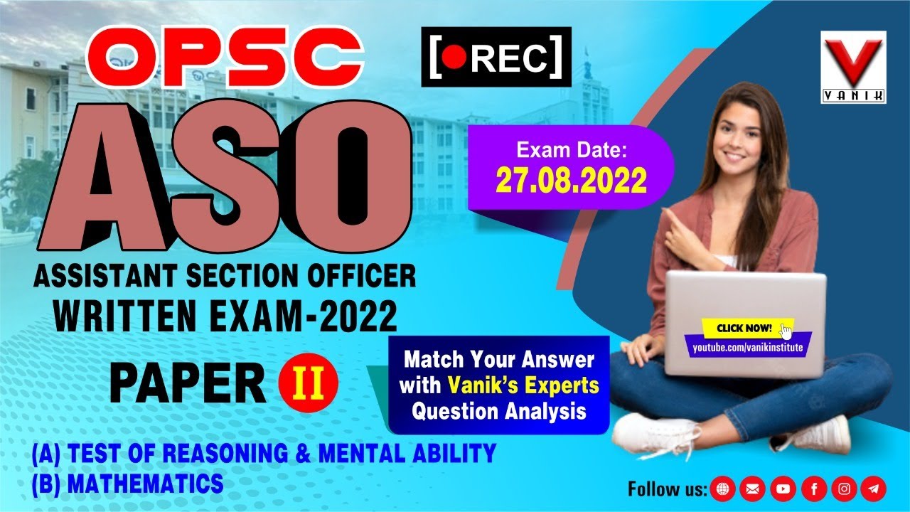 ASO-2022 ||Paper-2 Maths and Reasoning Questions Answer Key Discussion || by Vanik Expert #vanik