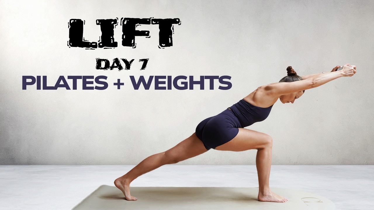 25 MIN PILATES WORKOUT WITH WEIGHTS- No Repeats Full Body Workout