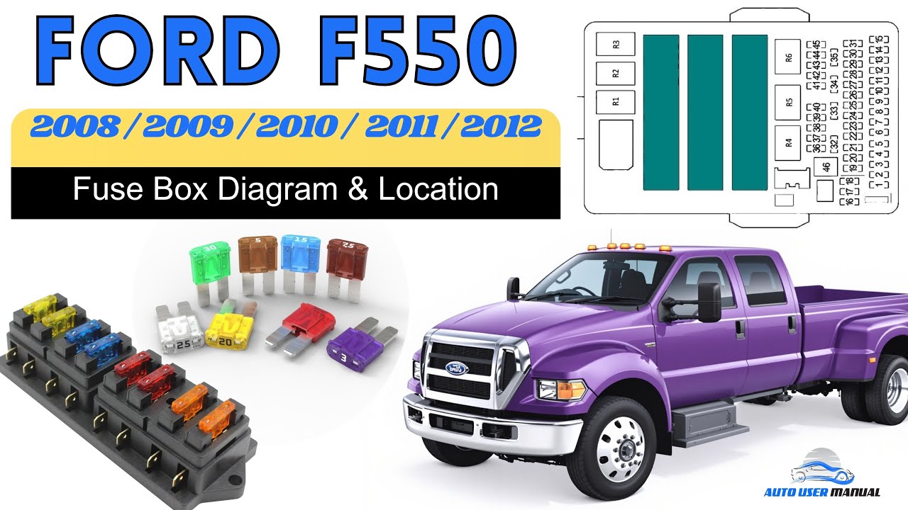 Fuse Box Location & Diagrams: F550 Ford 2008 / 2009 / 2010 / 2011 / 2012 Owner's Manual
