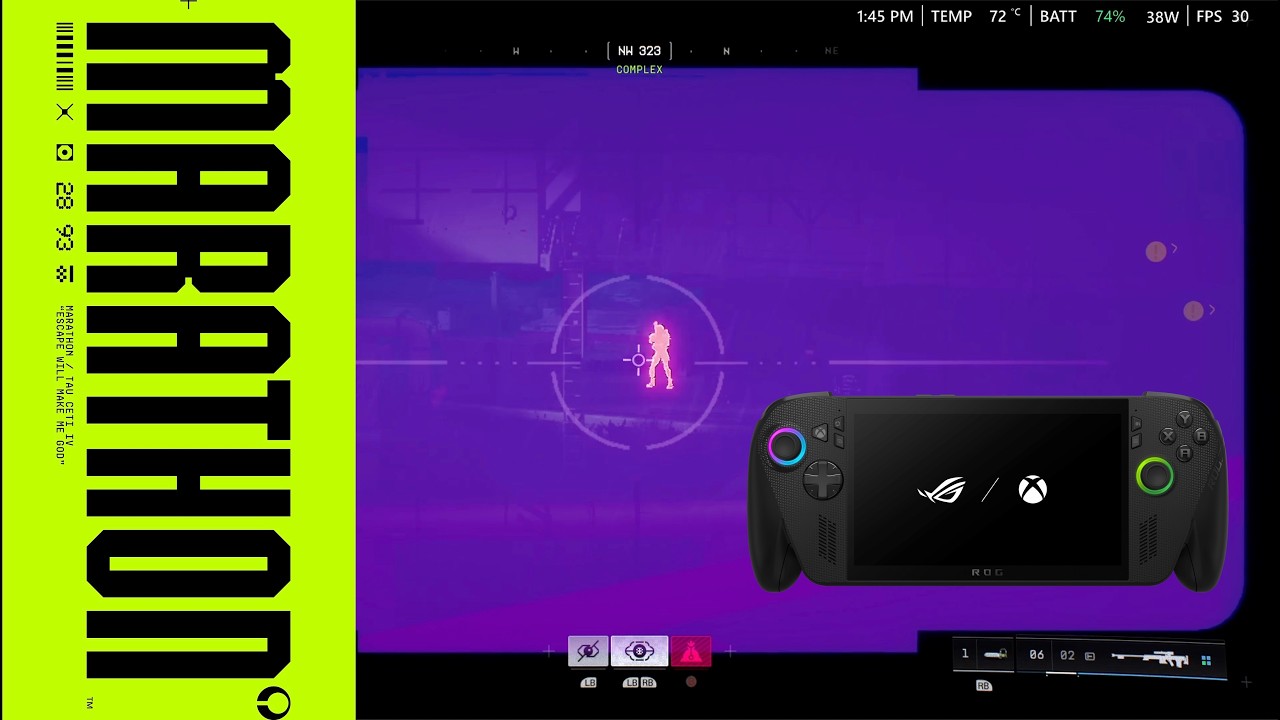 Marathon on ROG Xbox Ally X (25W Turbo) | Dire Marsh PvPvE Exfil Run (30 FPS Stable)