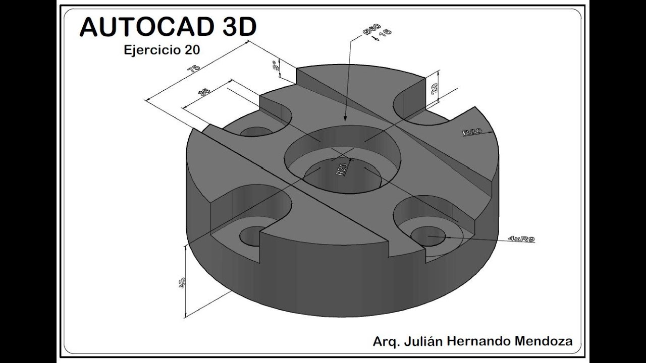 AutoCAD 3D Ejercicio 20