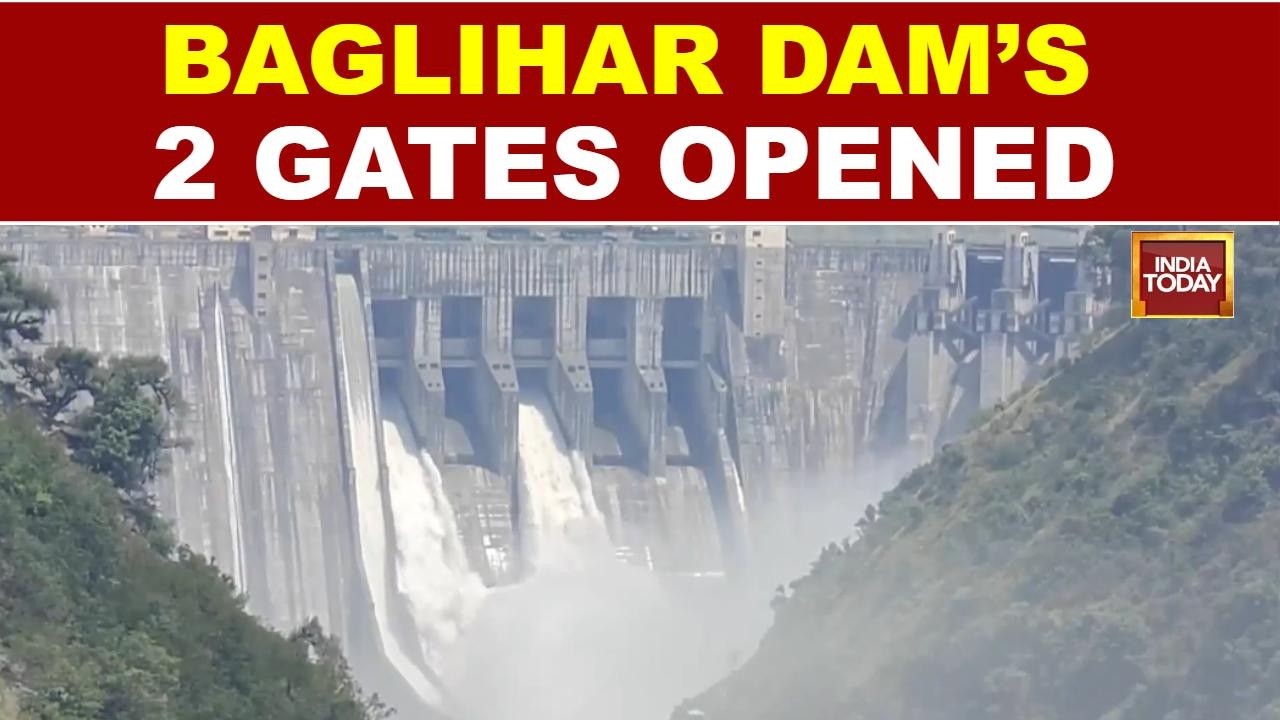 Jammu Kashmir: Two Gates Of Baglihar Dam Opened As Chenab Water Level Rises In J&K | Watch