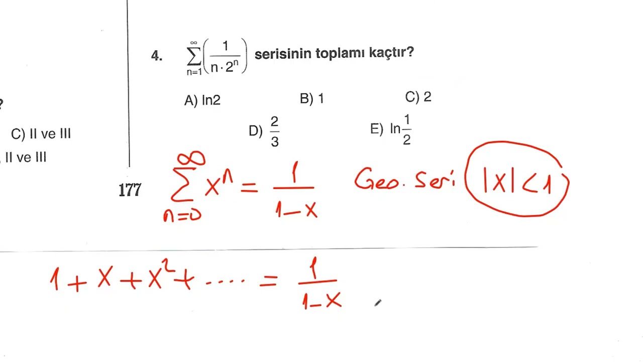 03 Karma Soru 2026 ÖABT Türev Süreklilik, Seriler, İki Katlı İntegral, Kısmi İntegral, Yakınsaklık