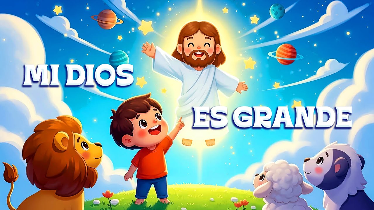 🦁🌟 Mi Dios es Grande | Canción Cristiana Infantil | Dios Fuerte y Fiel 💪🎶