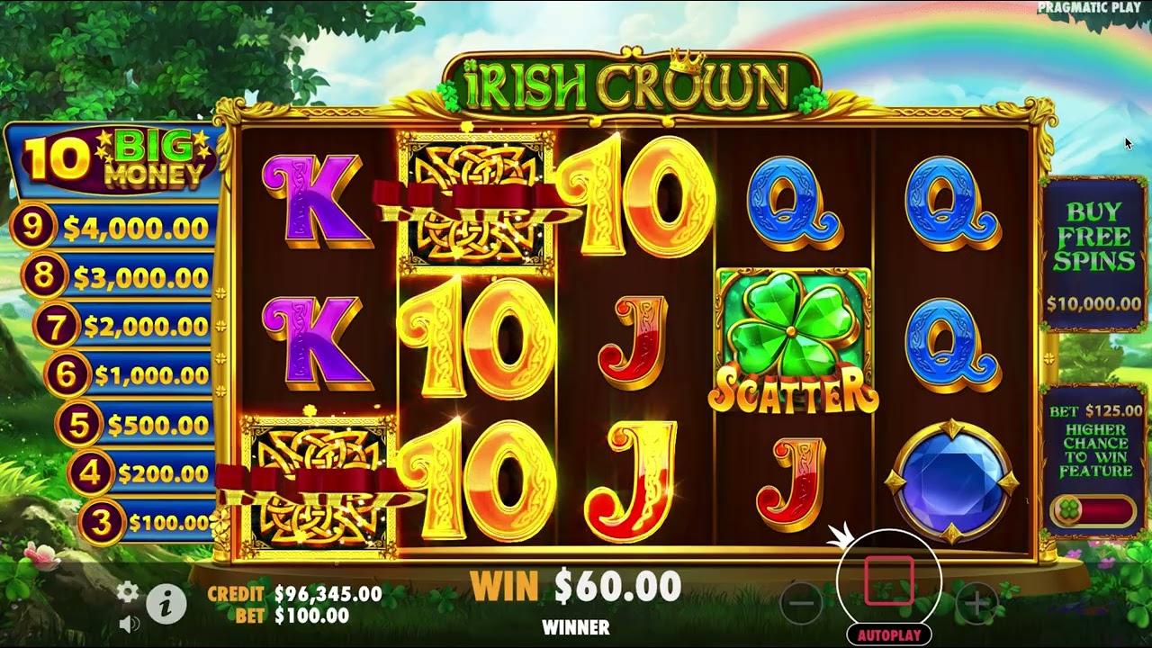 100 auto spins in Irish Crown slot Free Play in Demo Mode by Pragmatic Play