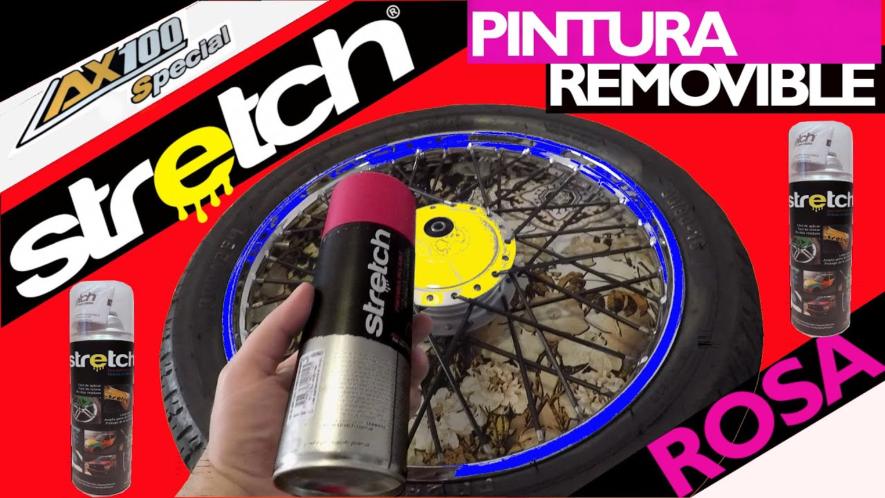 PINTURA STRETCH. PINTANDO LAS LLANTAS DE MI MOTO (pintura removible)