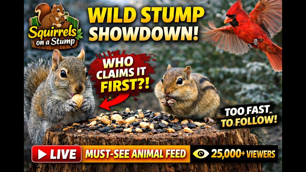 Live Squirrel Cam | Will the Chipmunks Steal It Again?