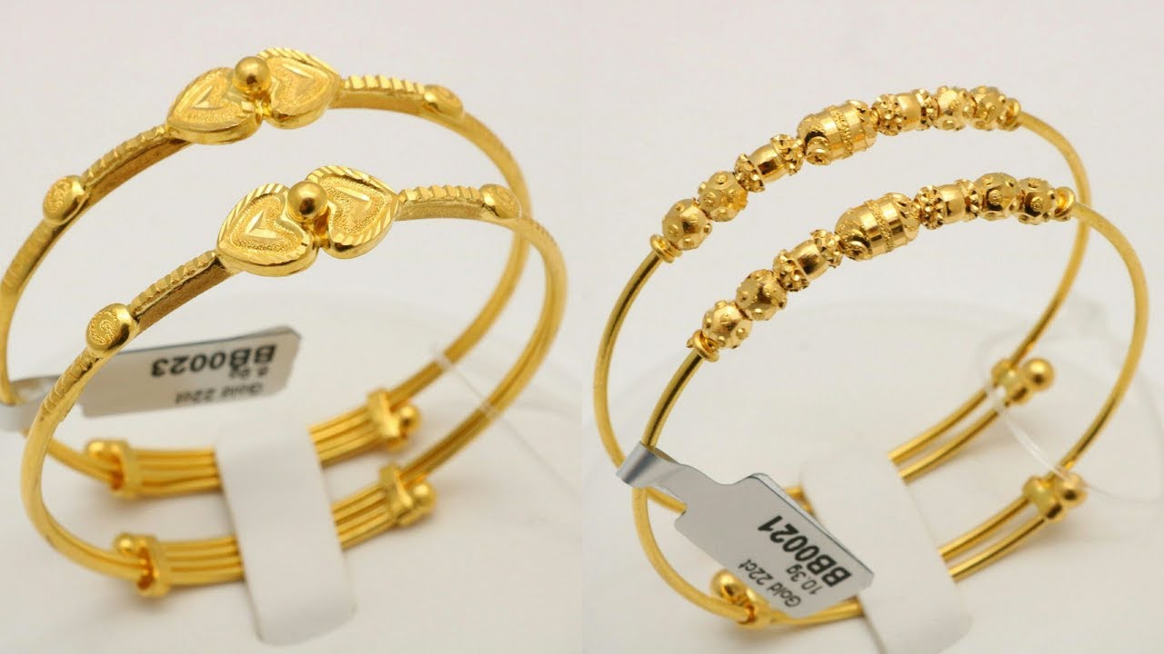 BABY GOLD  BANGLES  |BRACELET |DESIGNS WITH WEIGHT