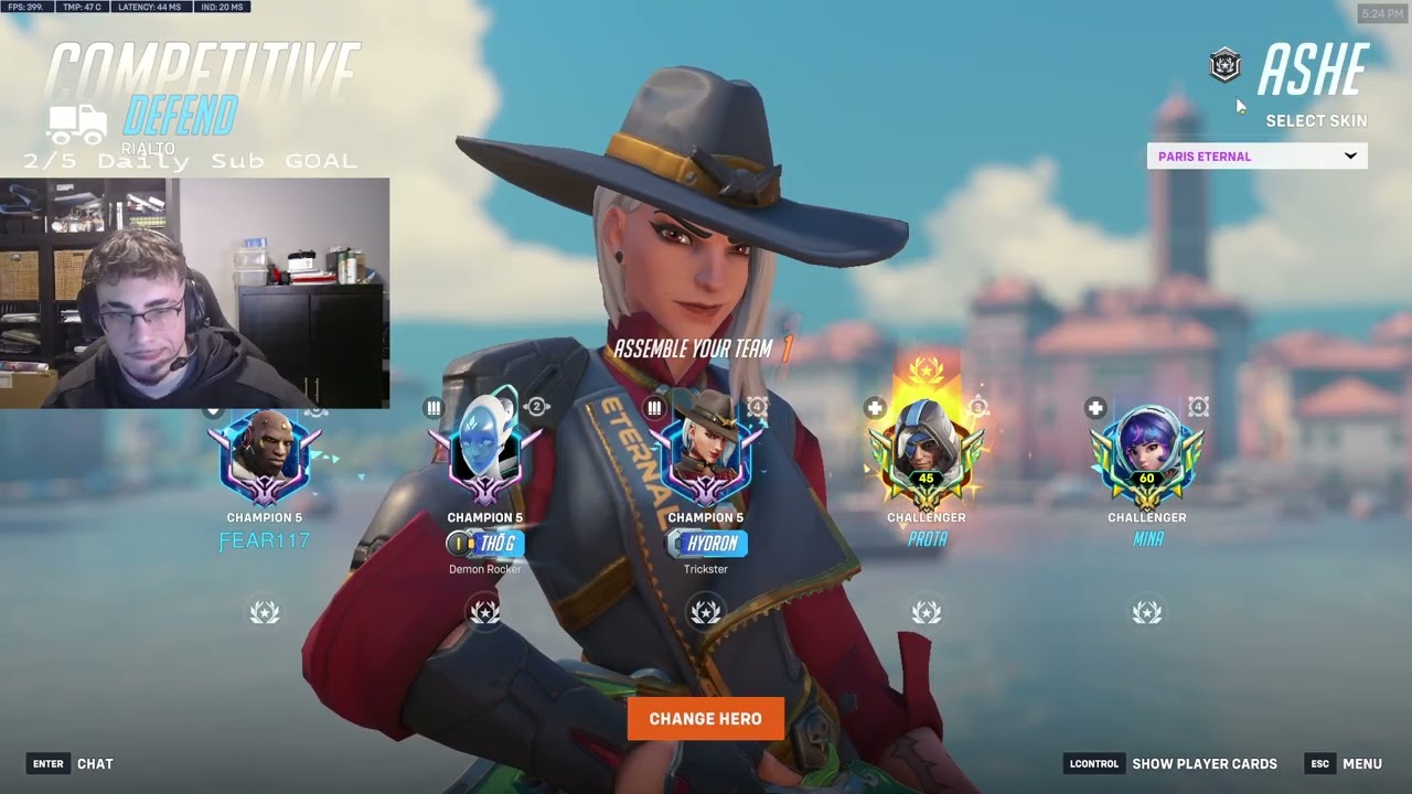 HYDRON ASHE OVERWATCH 2 GAMEPLAY SEASON 20 TOP 500