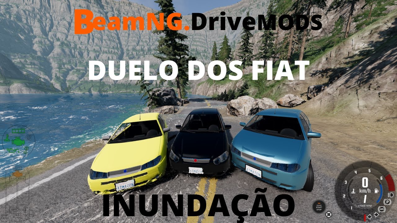 DUELO DOS FIAT - FIAT vs AGUA   Palio contra Siena :BeamNG.Drive