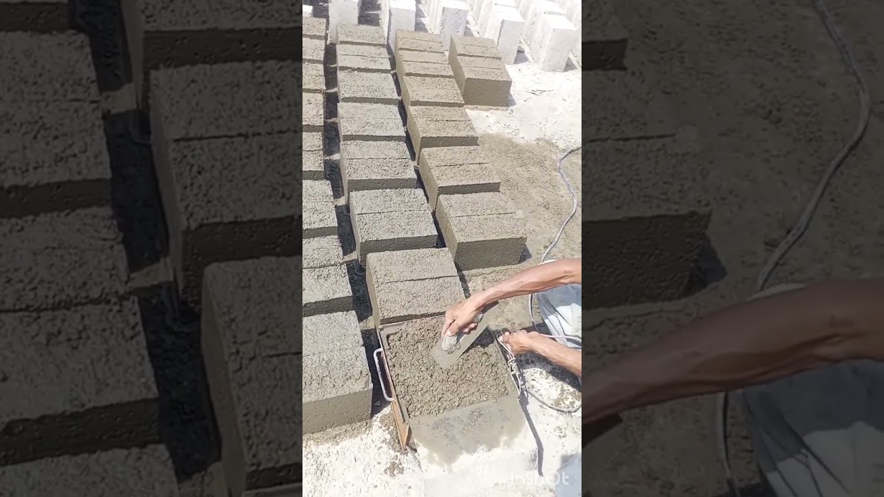 how to make cement concrete brick/cement block making machine/concrete brick/construction materials