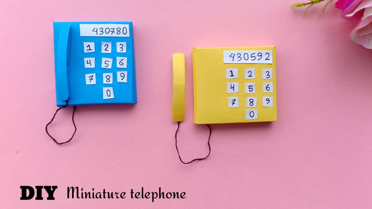 How to make Paper Telephone / DIY miniature Telephone / Cute DIY telephone /DIY origami crafts