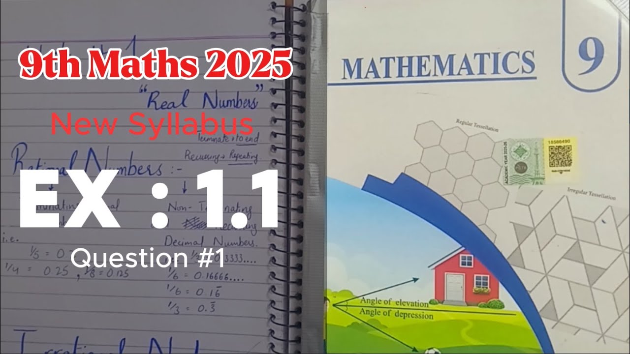 Exercise 1.1 Question NO. 1 Class 9th Maths New Syllabus | Rational & Irrational Number | MathematIK
