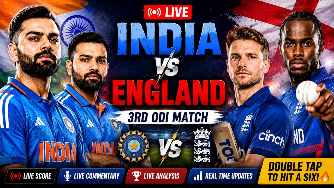 🏏 India vs England 3rd ODI LIVE | IND vs ENG Live Score & Commentary | Cricket 26 Gameplay | #shorts