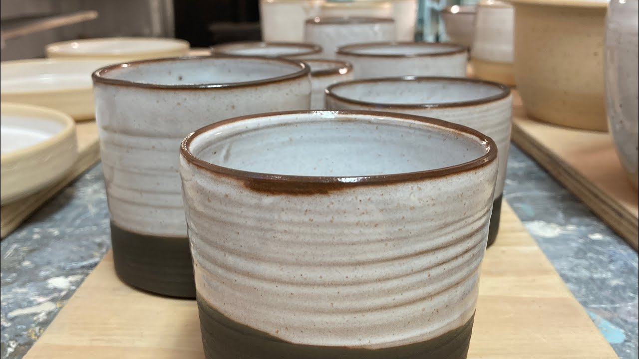Cups in black stoneware | Design by hand | #handmade #studio #ceramics