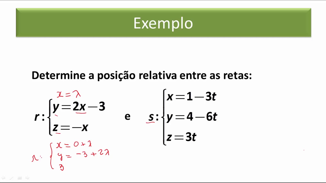 posições relativas entre retas