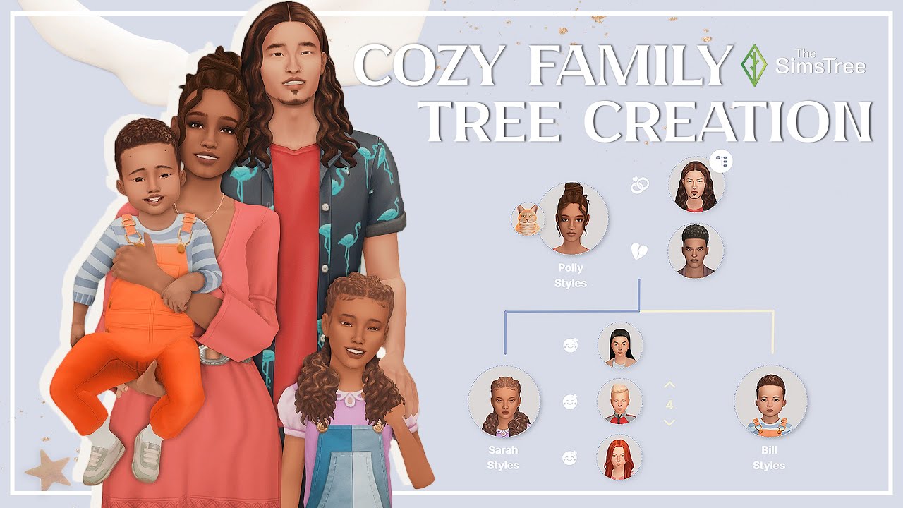 Creating a Family Tree on TheSimsTree | Relaxing Gameplay | The Sims 4 | ASMR 🌿