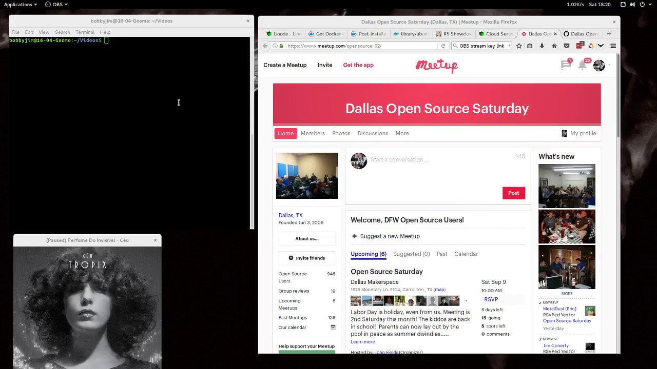 Docker CE install example Dallas OpenSource Sat 10/7