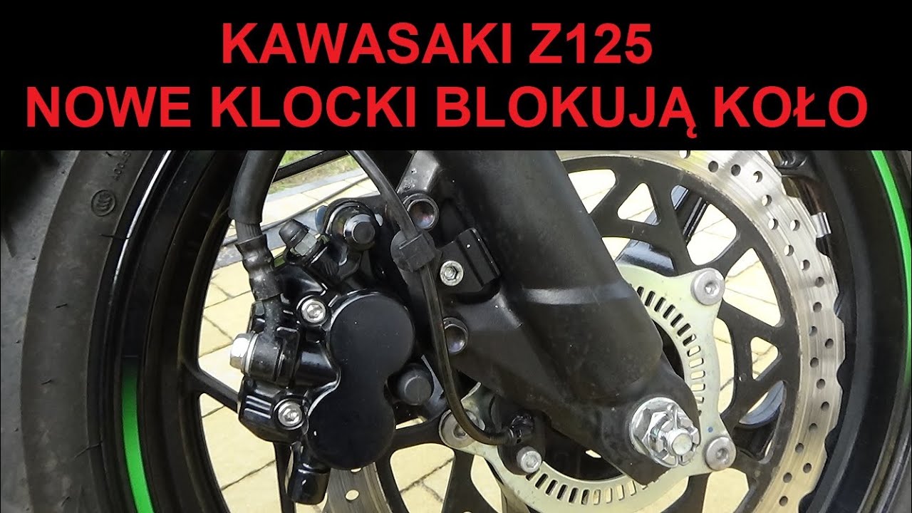 KAWASAKI Z125 NOWE KLOCKI BLOKUJĄ KOŁO I GRZEJĄ TARCZĘ [2021]