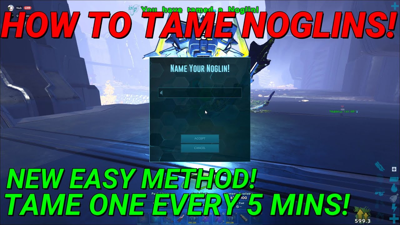 How To Tame A Noglin! Super Easy! 5 mins Everytime!! - ARK SURVIVAL EVOLVED 2021