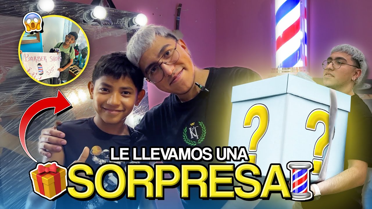 SORPRENDEMOS al NIÑO BARBERO en su cumpleaños  💈🎁✨ | Kingg Tony Barber