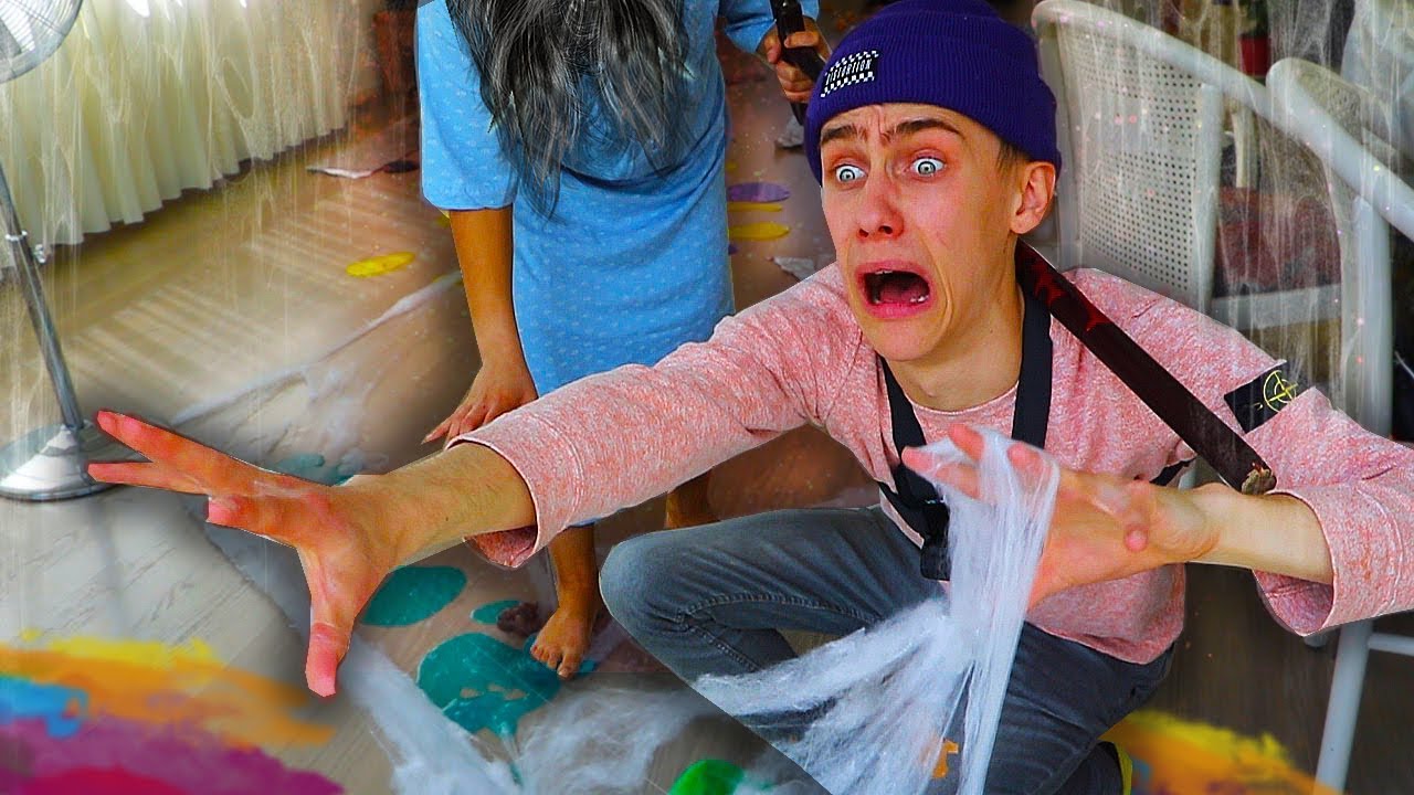 ONTSNAP AAN GRANNY OMA! magisch slime spinnenweb parkour challenge obby!