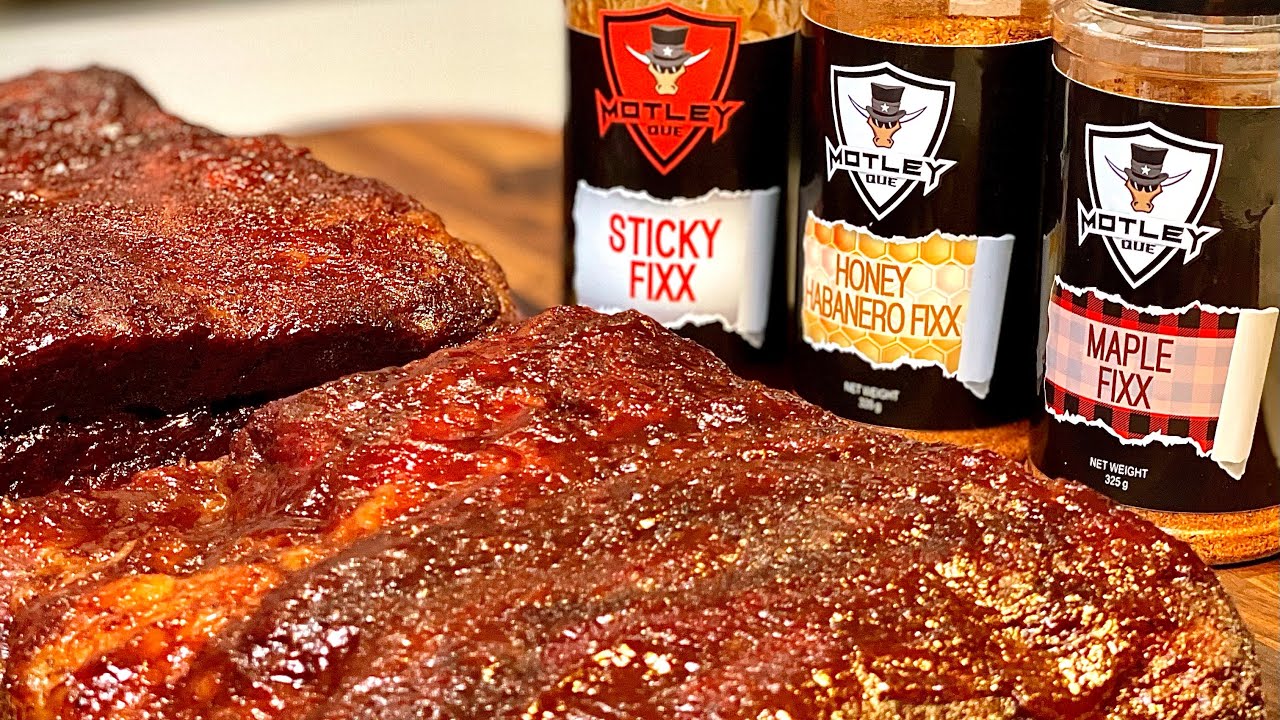 DINO BONES! Perfectly Smoked Beef Short Ribs with Award Winning Sticky Fixx BBQ Sauce by Motley Que