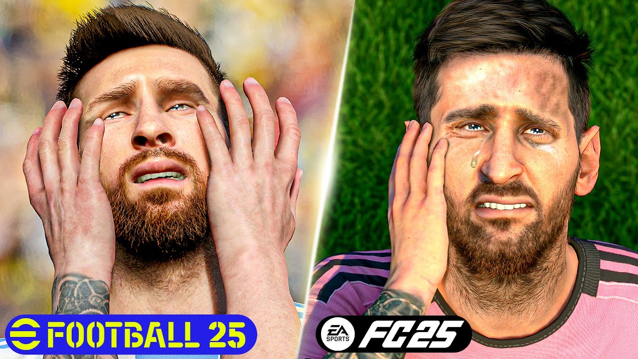 EA FC 25 vs eFootball 2025 Comparison! - Gameplay, Graphics, Player Animation, Celebrations, etc.