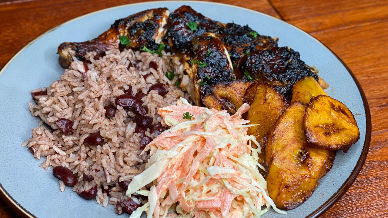 LET’S COOK WITH ME || OVEN JERK CHICKEN | RICE & PEAS | COLESLAW | PLANTAINS || TERRI-ANN’S KITCHEN