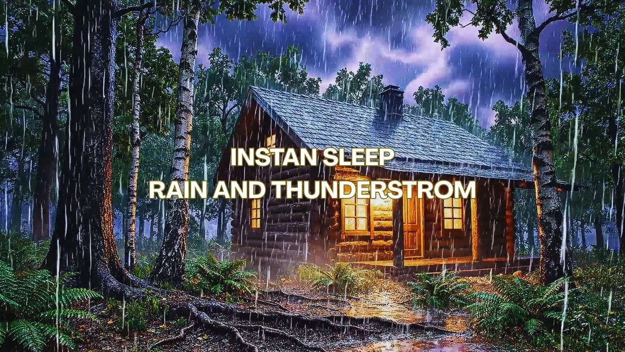 Rain Sounds For Sleeping - 99% Instantly Fall Asleep With Thunder Sound and Rain #33