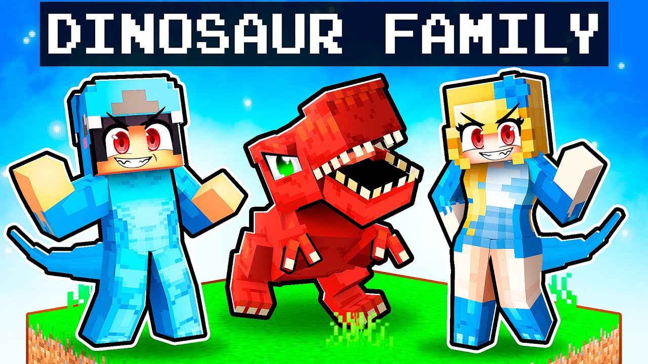 Having a DINOSAUR FAMILY In Minecraft!