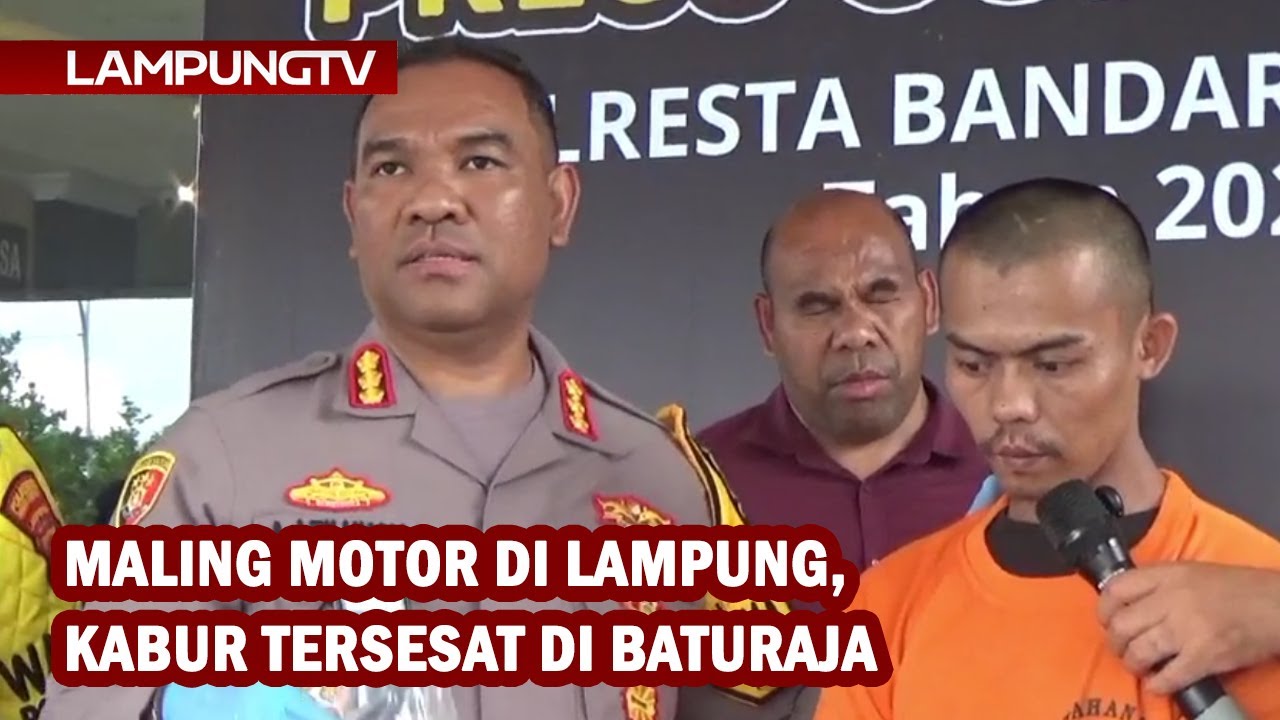Maling Motor di Lampung, Kabur Tersesat di Baturaja