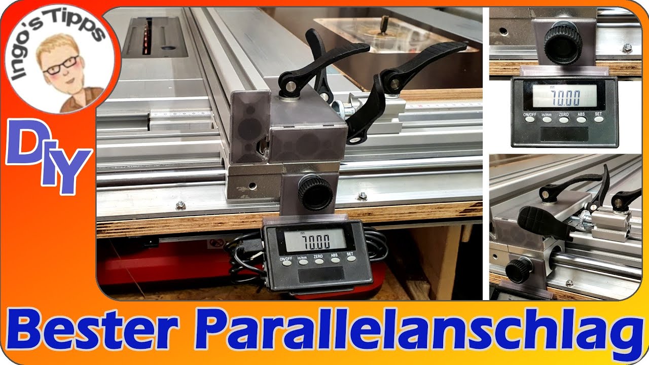 Parallelanschlag Kreiss&auml;ge mit F&uuml;hrungsschiene Digitalanzeige absolut stabil und pr&auml;zise einstellbar