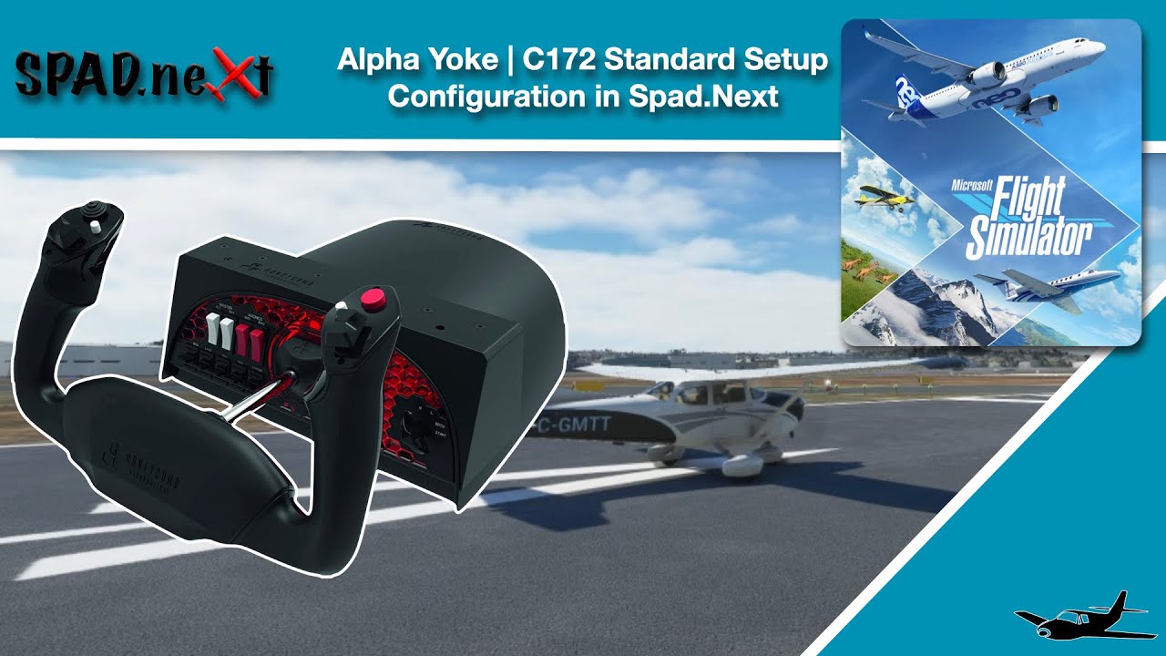 (Sim Video) Alpha Yoke | Standard Setup with SPAD.neXt for C172