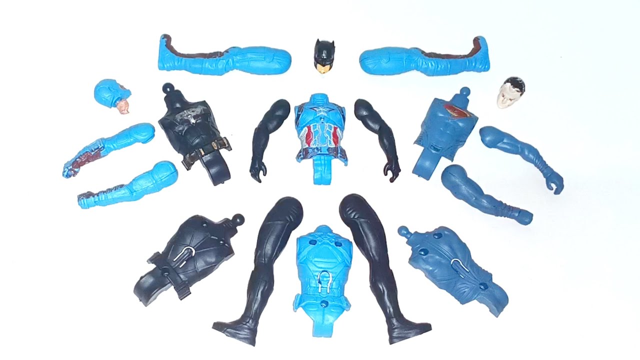 AVENGERS TOYS ACTION FIGURES, Bat-man vs Captain america vs Super-man 