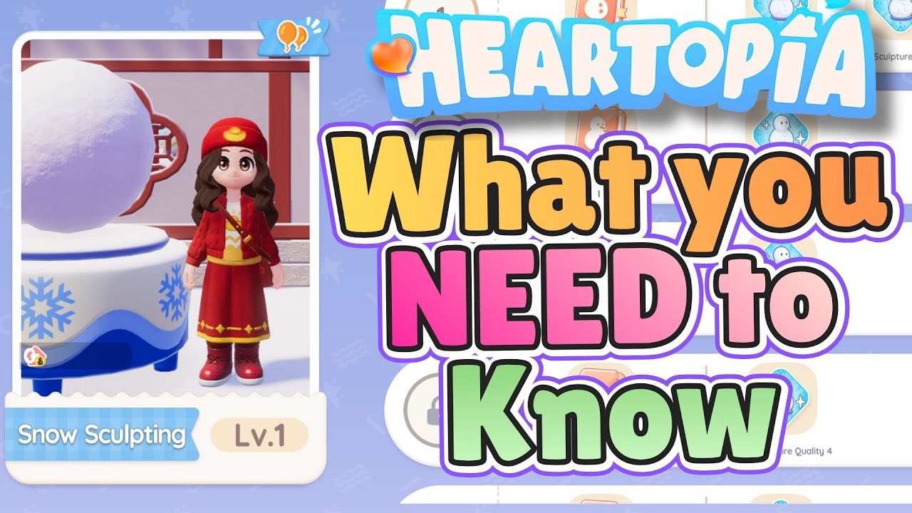 EVERYTHING about the NEW Snow Sculpting Hobby In Heartopia
