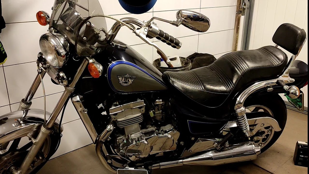 Kawasaki EN 500 1993r pierwsze uruchomienie przed sezonem.