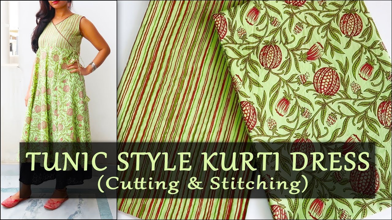 Tunic Style Kurti / Dress Cutting and Stitching (FULL TUTORIAL)