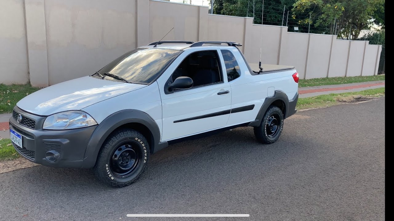 Fiat Strada com Lift de suspensão e Pneus Road cruza 🔥😜