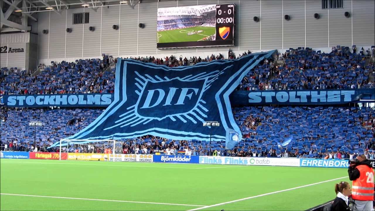 Tele2 Arena. Premiärmatch. DIF - IFK Norrköping, 21 juli 2013 - HD.