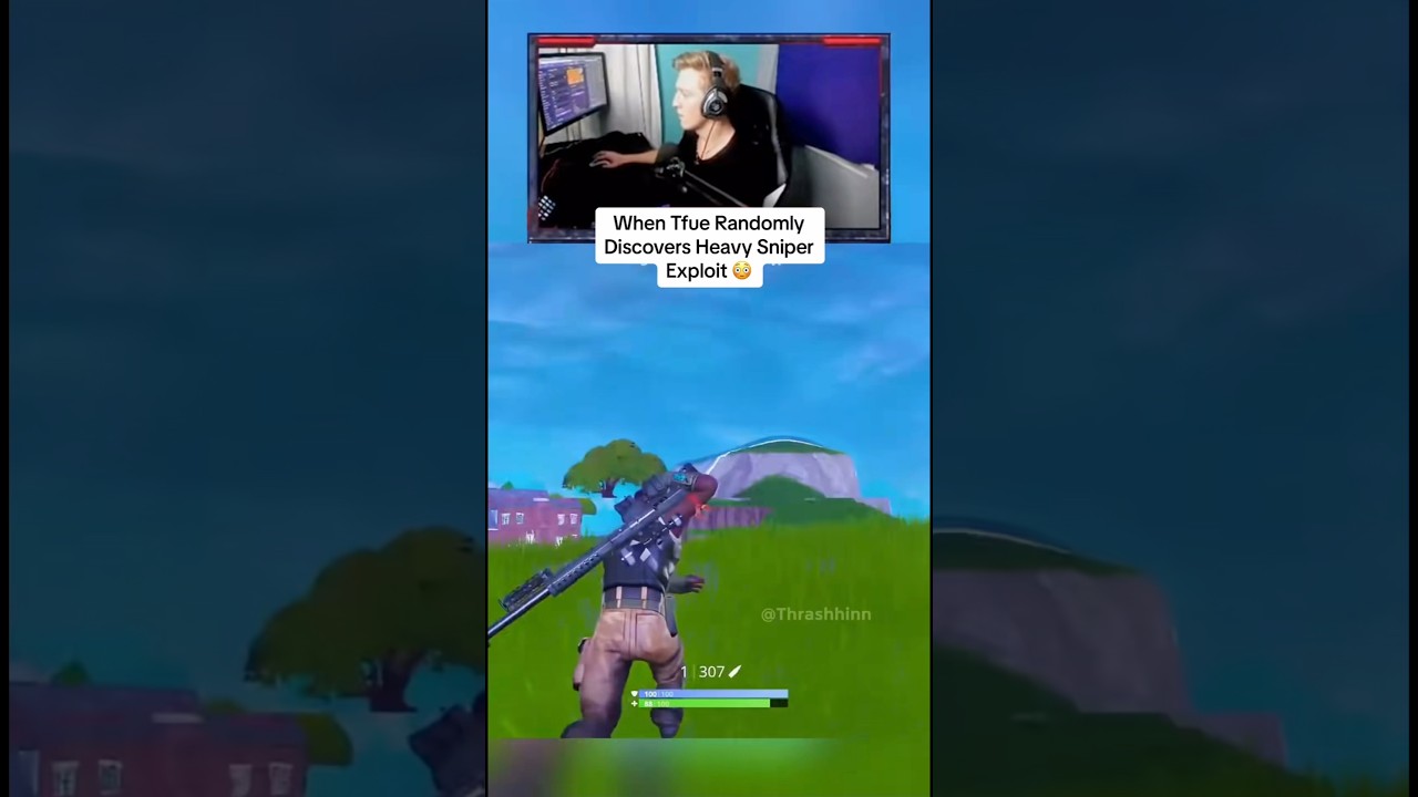When Tfue Randomly Discovers Heavy Sniper Exploit #fortnite #gaming #ogfortnite #tfue