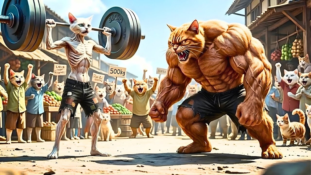 “🐾 Skinny Cat – Overcome Contempt, Seize Glory 💪✨”