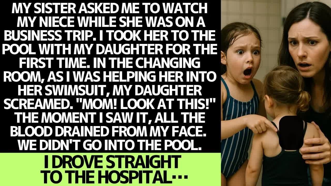 My sister asked me to watch her daughter while on a trip  at the pool, my daughter screamed…